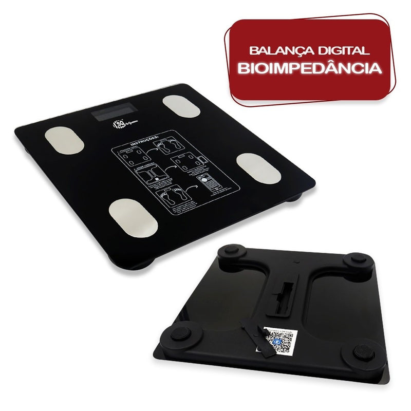 Balança Digital Corporal Bioimpedância até 180 KG - (Aplicativo Bluetooth)