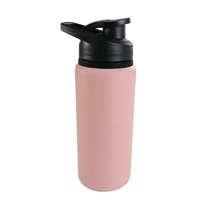 Garrafa Squeeze de Alumínio 600ml com Alça - Rosa