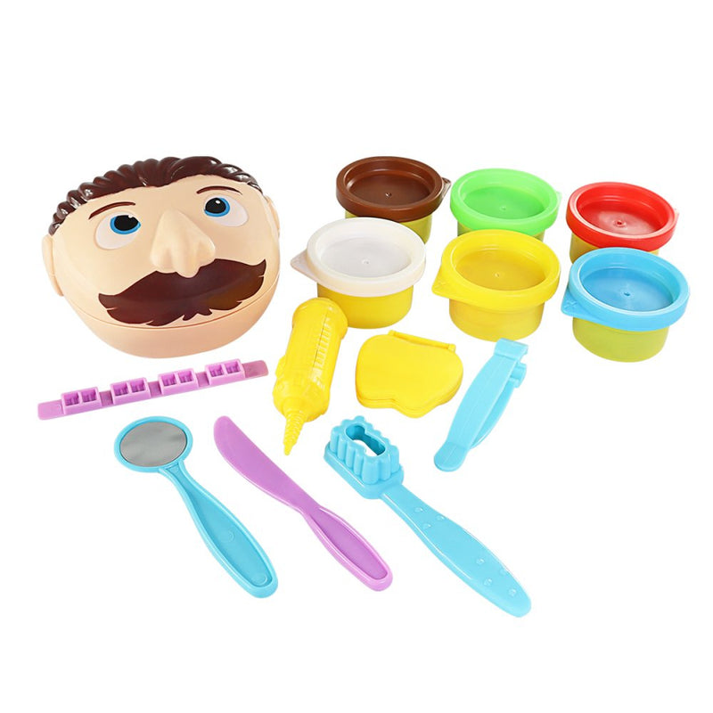 Kit Massinha Dentista com 14 Peças - Brinquedo